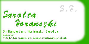 sarolta horanszki business card